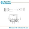 充電針3pin磁吸連接器磁吸線板線端連接